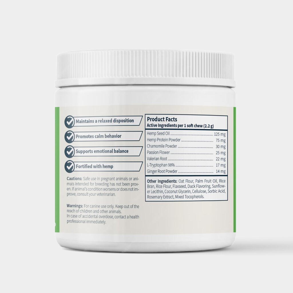Canine Calming Care Hemp Soft Chew (Only available in California)